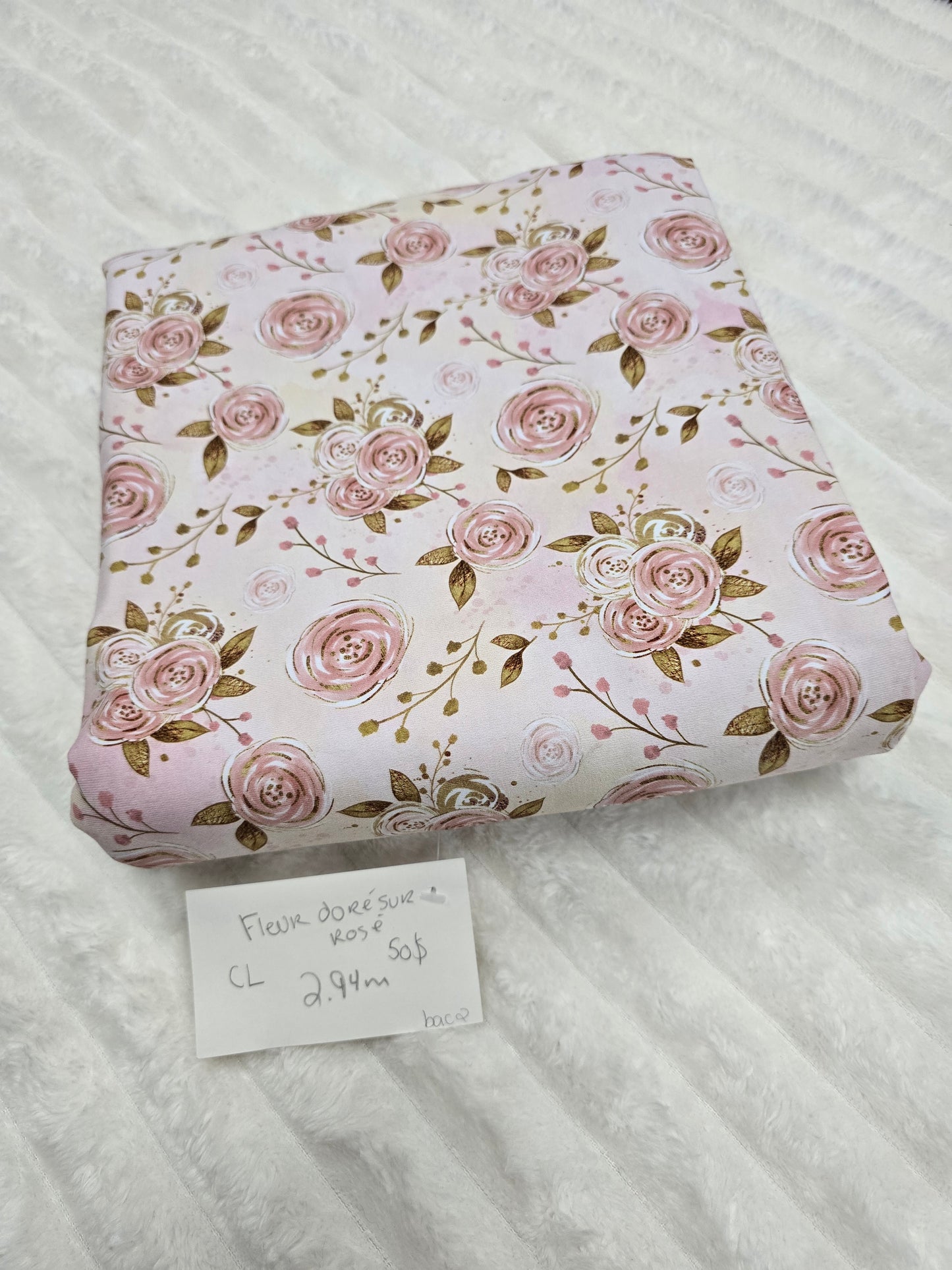 Fleur doré sur rose, CL