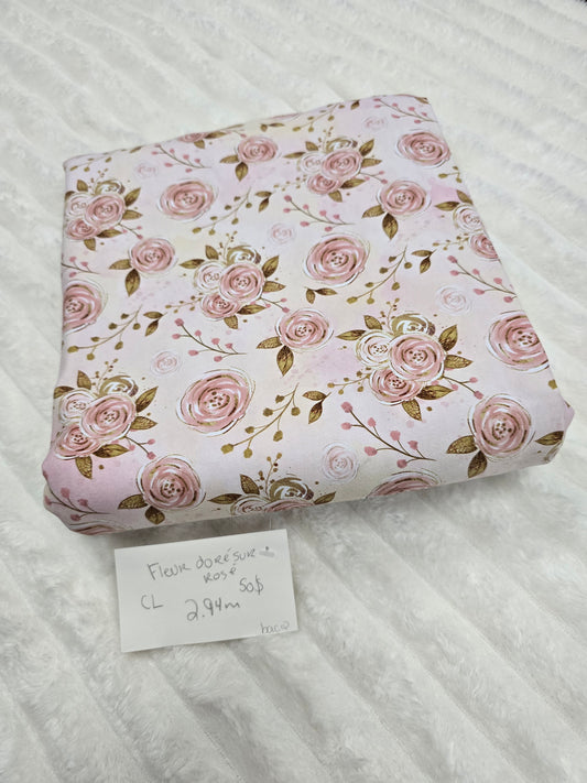 Fleur doré sur rose, CL