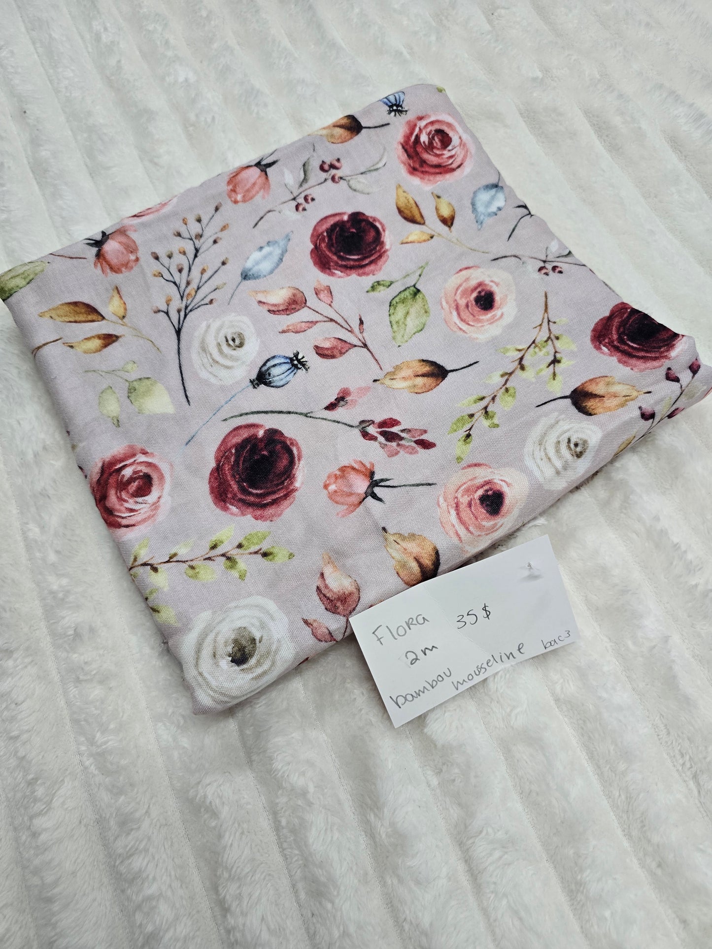 Flora,mousseline bambou