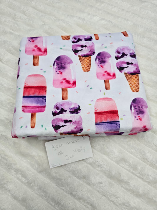 Glace mauve, minky